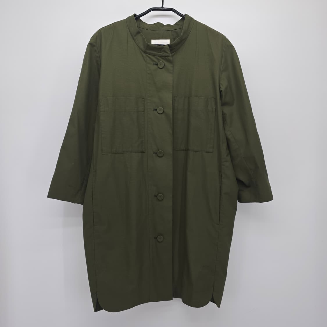 KUHO 카키색 롱 셔츠 코트 상품이미지1