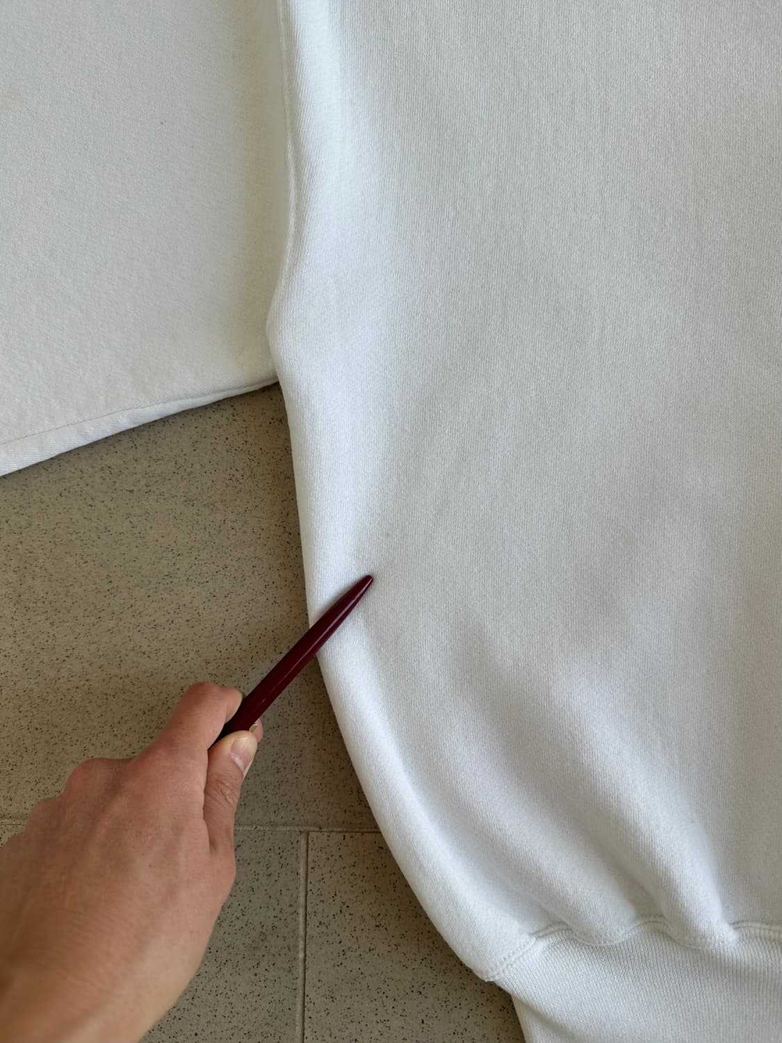 90s 빈티지 러셀 후드집업 화이트 M USA 상품이미지7