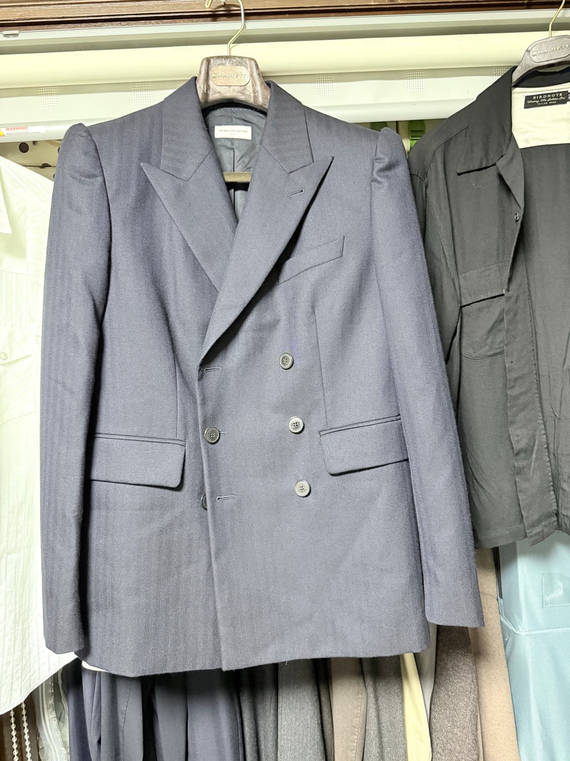 드리스반노튼 로밧 헤링본 더블 자켓 상품이미지2