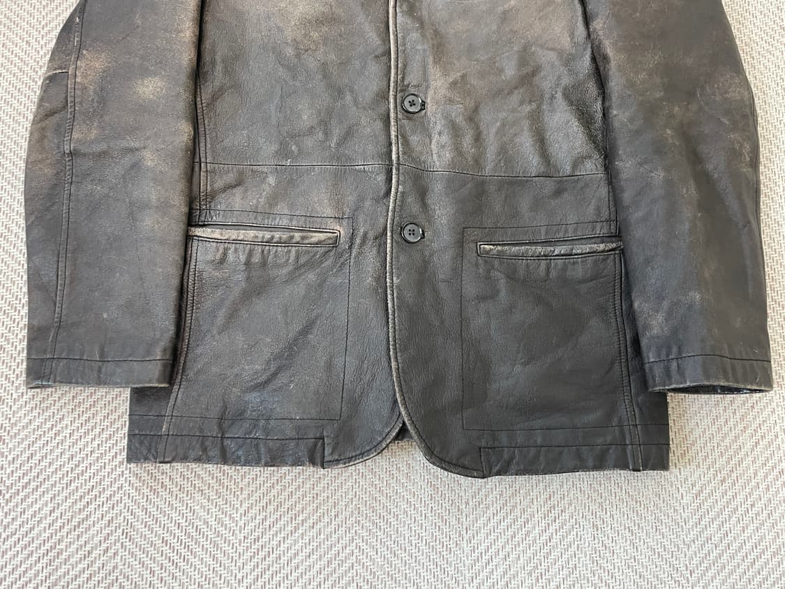 빈티지 양가죽 레더 테일러드 자켓  J03924 상품이미지2