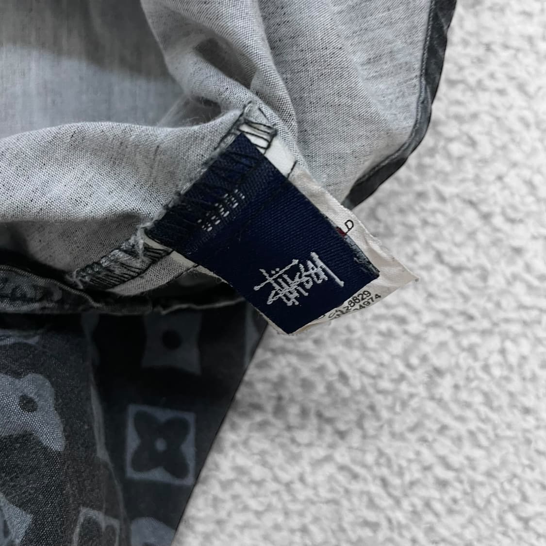 스투시 Stussy 00s 루이비통 패러디 모노그램 반팔 셔츠 상품이미지5