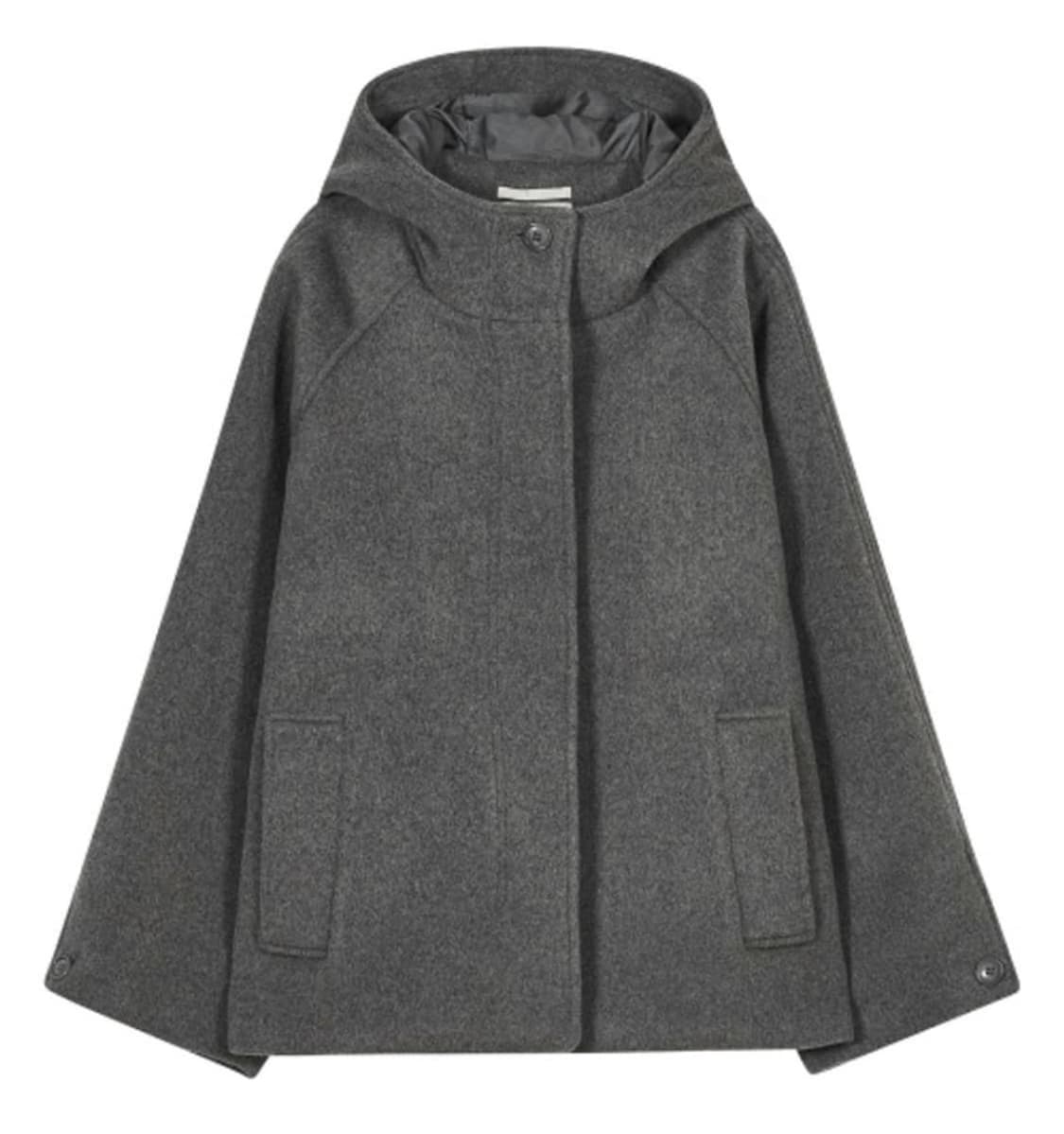 타입서비스 하프코트 후디드 그레이 하프 코트 상품이미지1