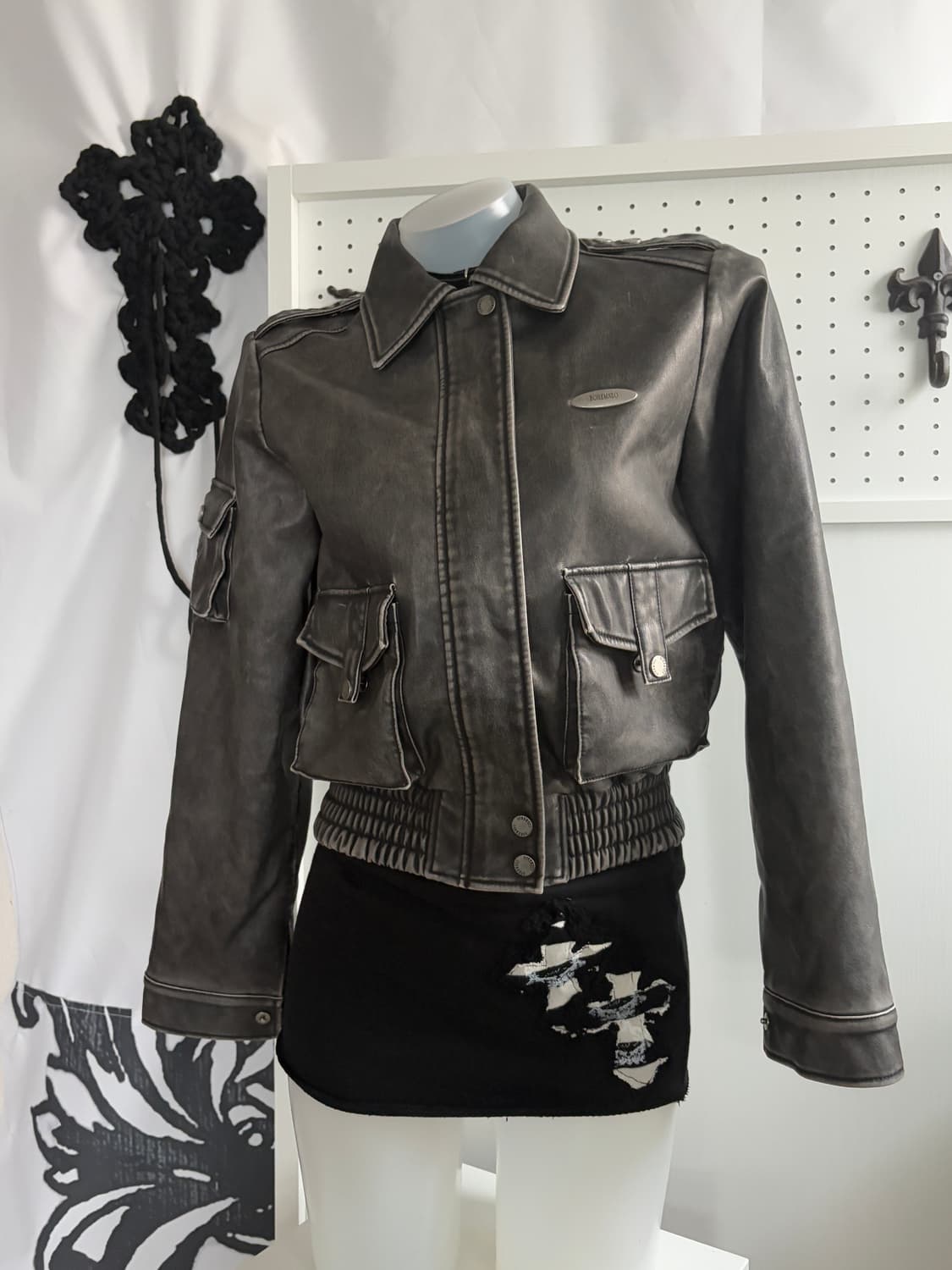 • Bohemian Seoul Leather Bomber Washed G 상품이미지2