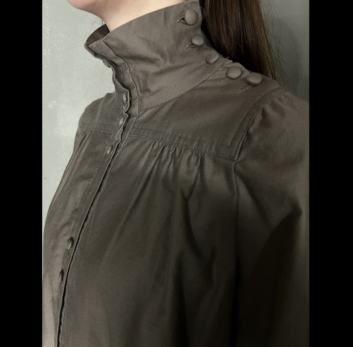 얍윰 하이넥 버튼 드레스 상품이미지2