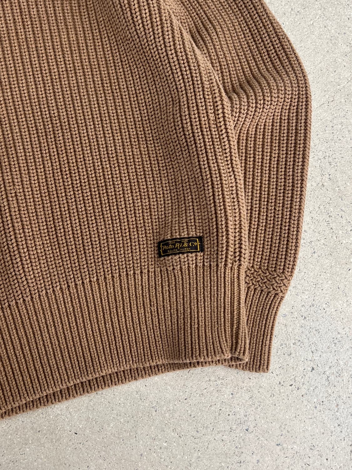 폴로 랄프로렌 엘보패치 숄카라 헤비코튼 니트 상품이미지3