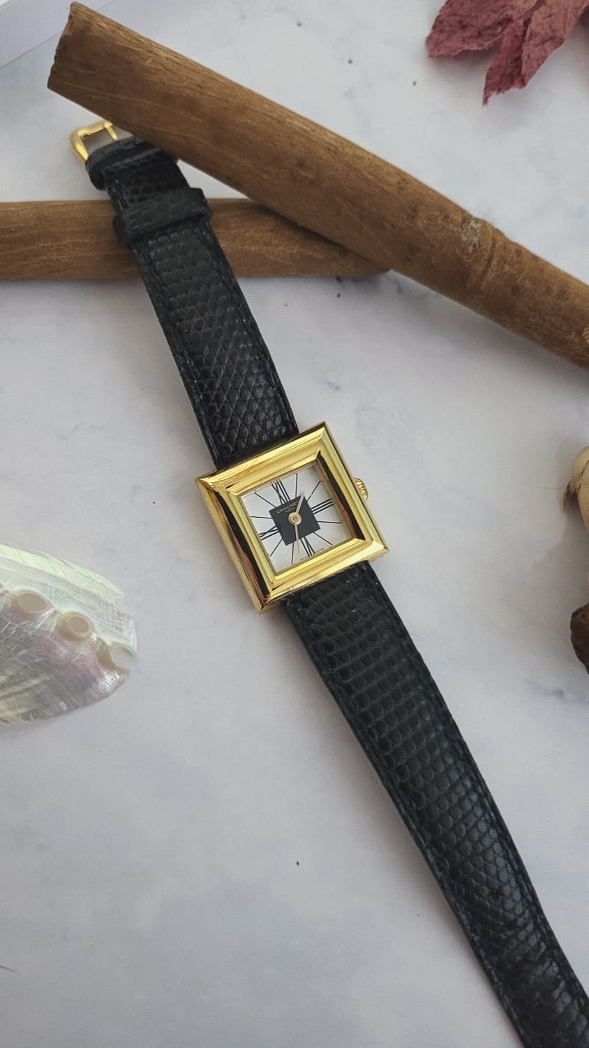 [특가상품]정품 쇼메 아르데코 스퀘어 쿼츠 시계 [정품 가죽줄,버클 3개 상품이미지6