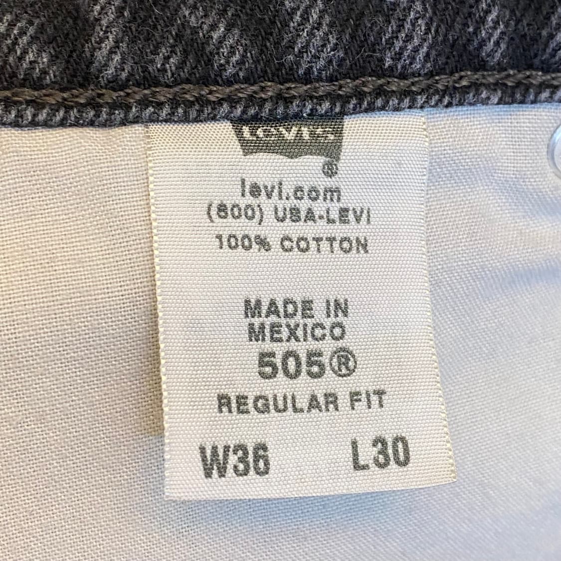 미국 빈티지 리바이스 505 블랙진 청바지 상품이미지4