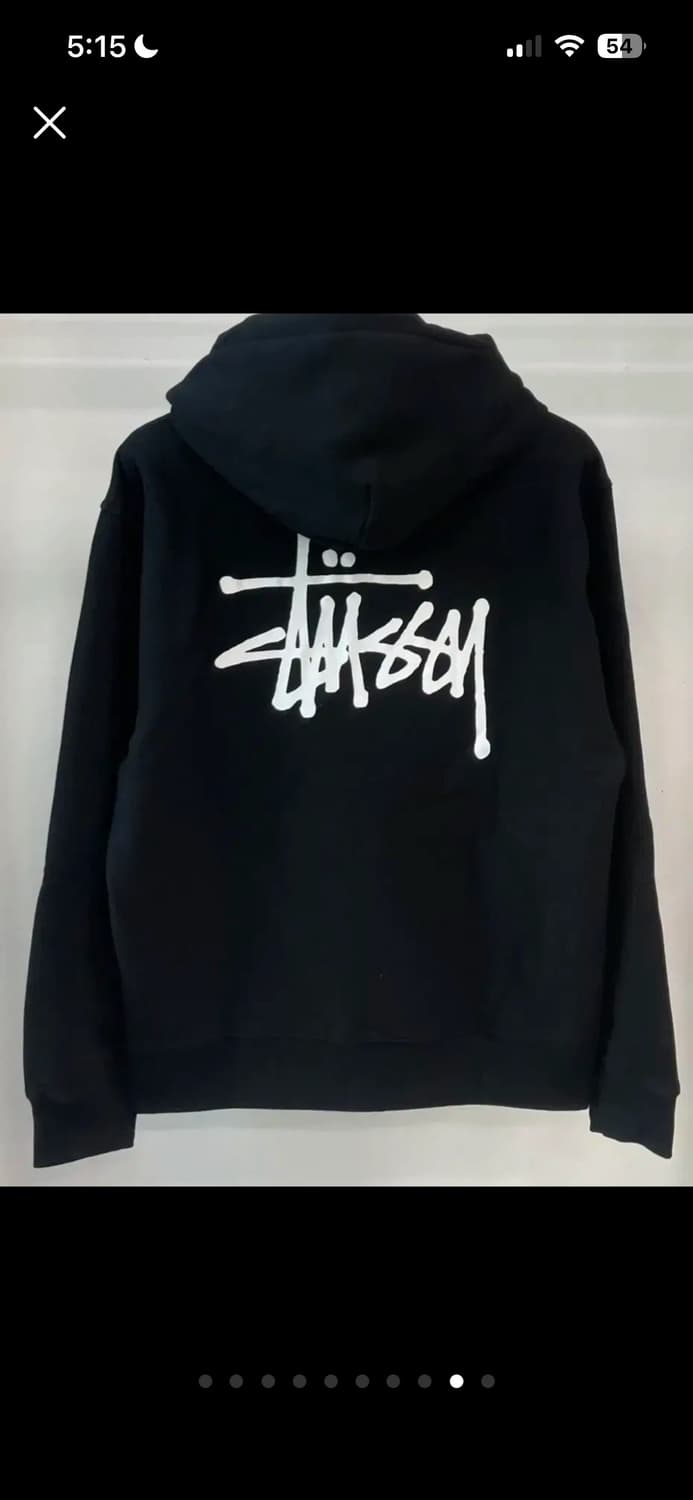 무료배송)스투시 베이직 기모 후드집업 남녀공용 (블랙, 애쉬해더) 새상품 상품이미지9