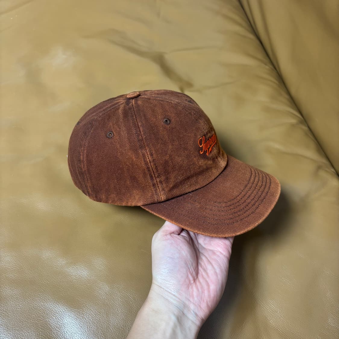 Supreme 슈프림 워시드 브라운 6패널 볼캡 모자 (Brown) 상품이미지3