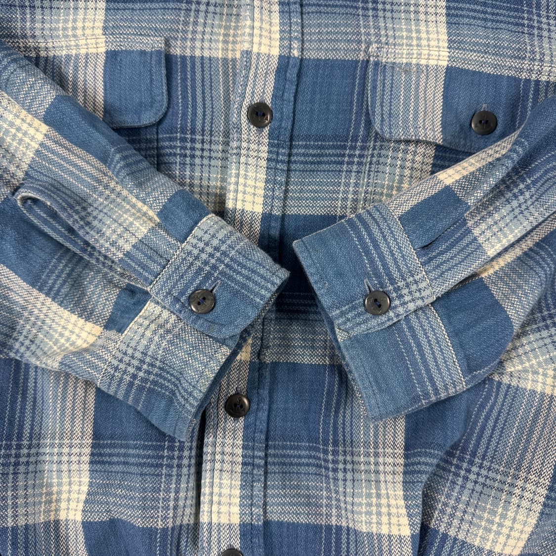 RRL 더블알엘 플레이드 블루 체크 셔츠 상품이미지4