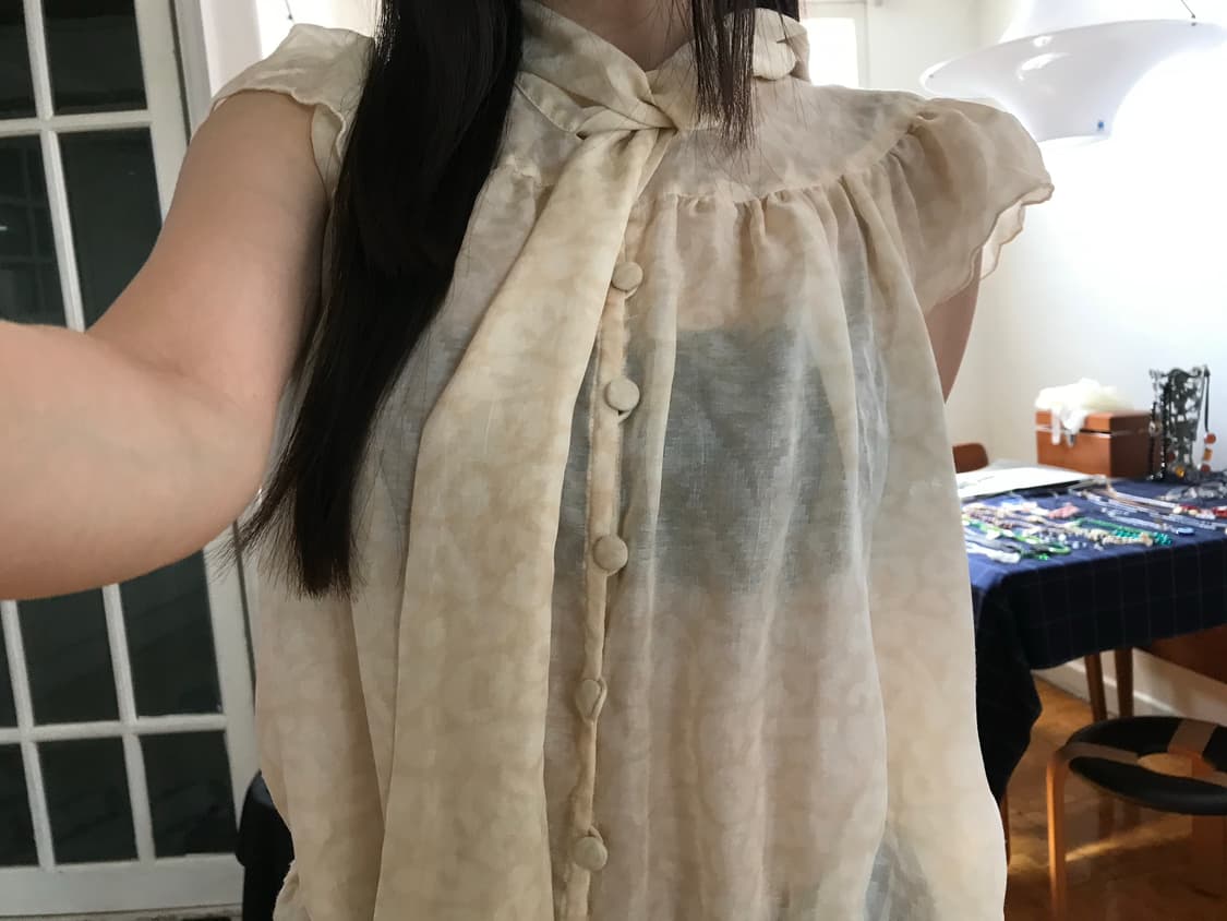 vintage ribbon blouse 상품이미지1