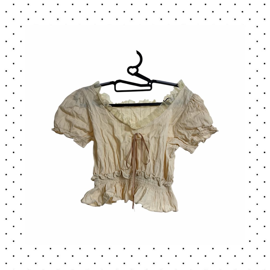 오프숄더 리본 블라우스 상품이미지1