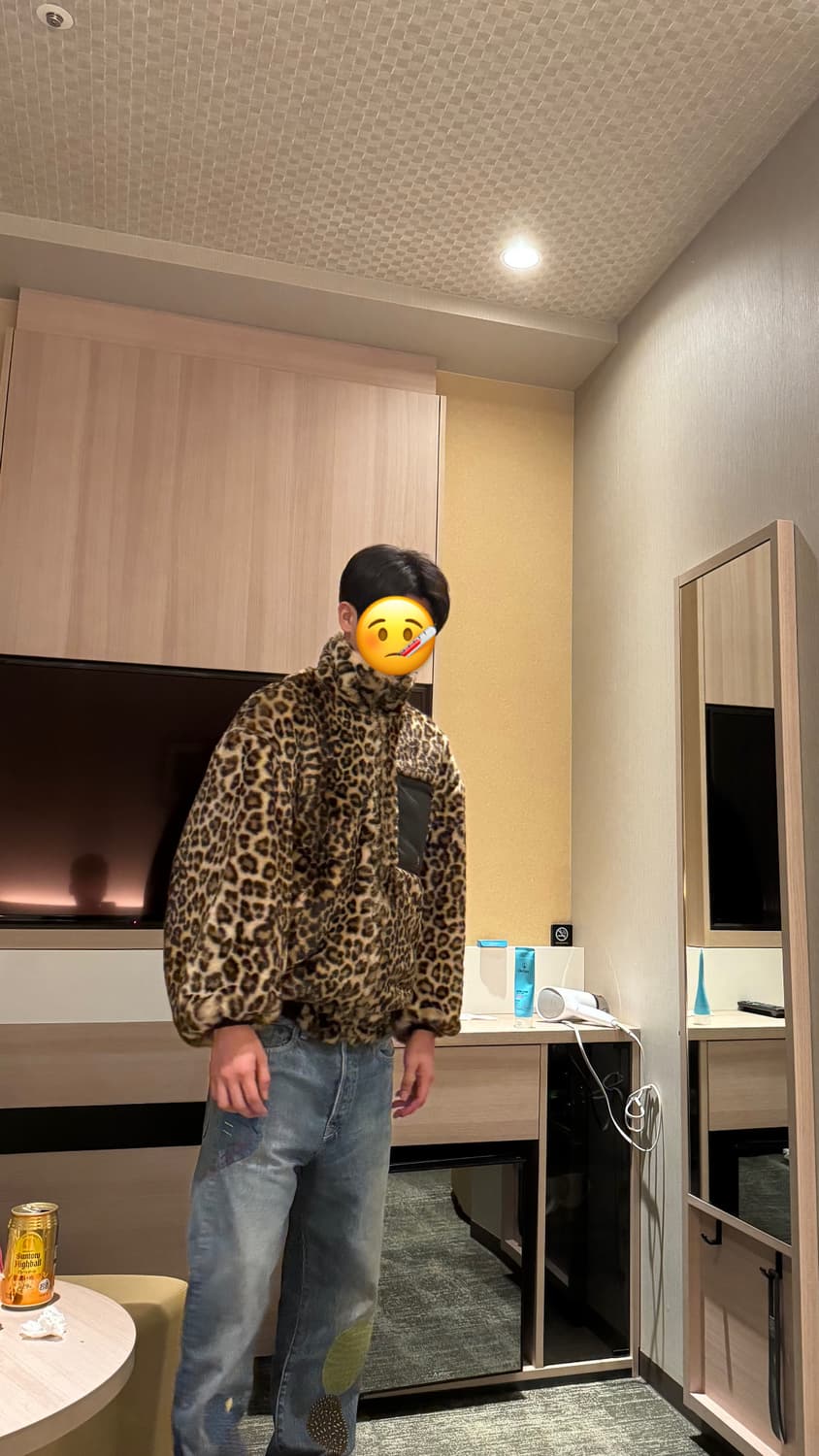 r13 레오파드 리버시블 퍼 봄버 상품이미지2