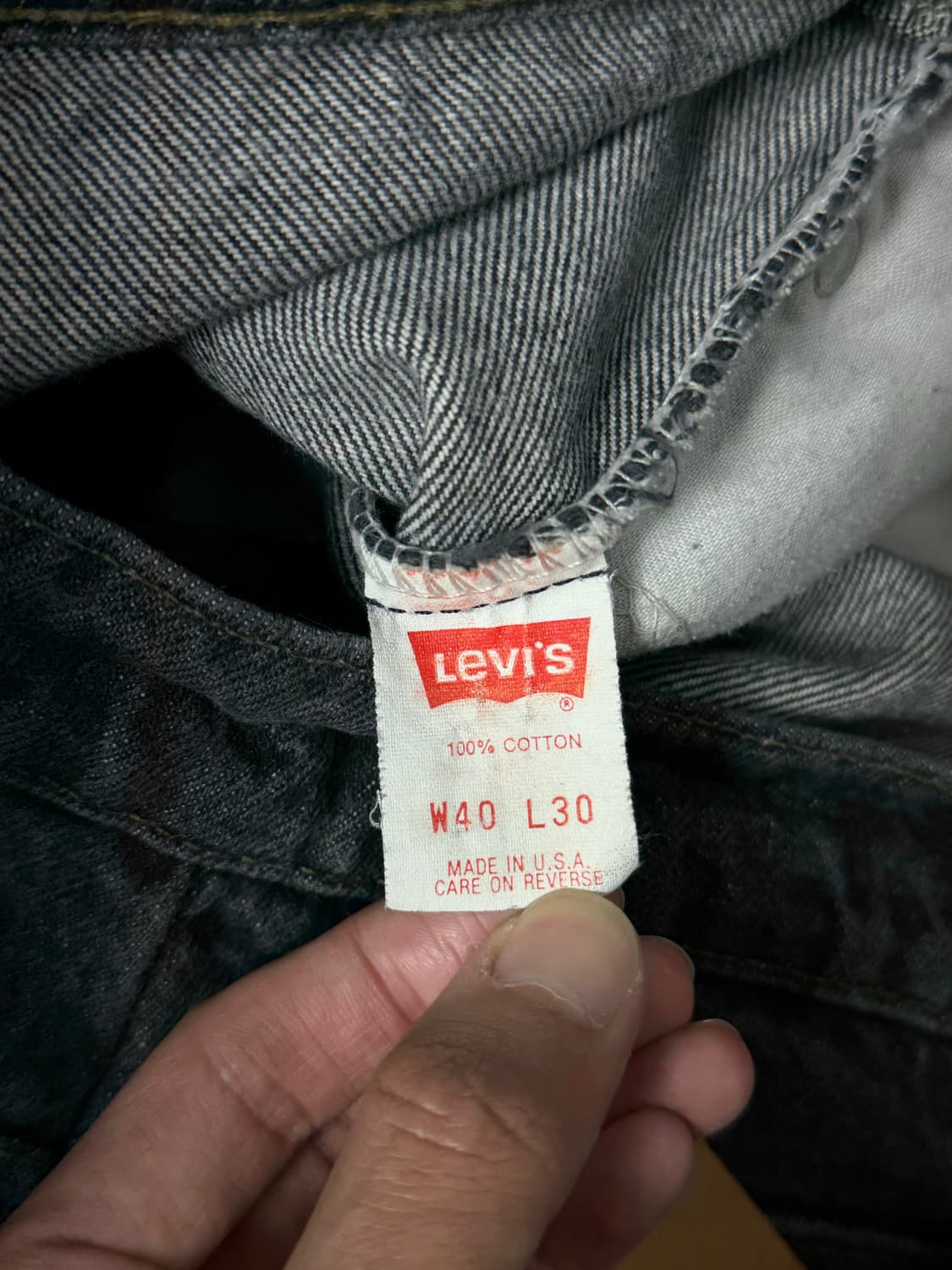 90's USA Made 빈티지 리바이스 517 블랙 부츠컷 상품이미지9