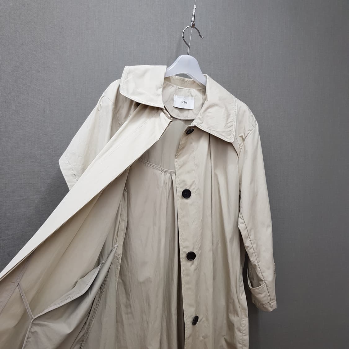 오즈세컨 2022 튤 레이어 트렌치코트 76-90-155사이즈 상품이미지6