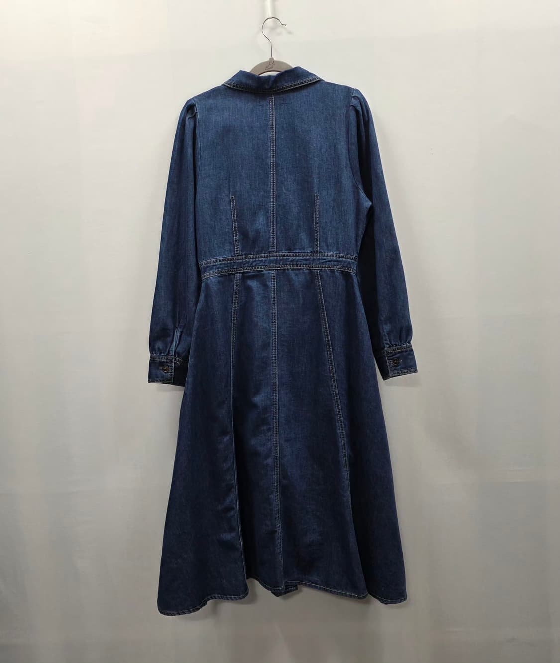 1375 LAP 랩 데님 롱원피스 M 여성 버튼형 플레어핏 데님원피스 상품이미지2
