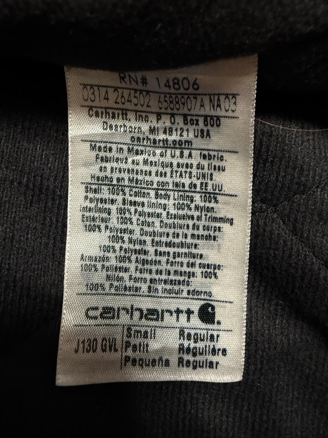 [S]칼하트 액티브자켓 J130 GVL 상품이미지4