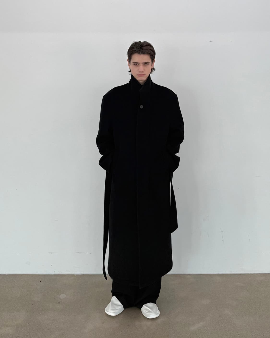 (구매) 준느 c10 버진울 코트 블랙 상품이미지1