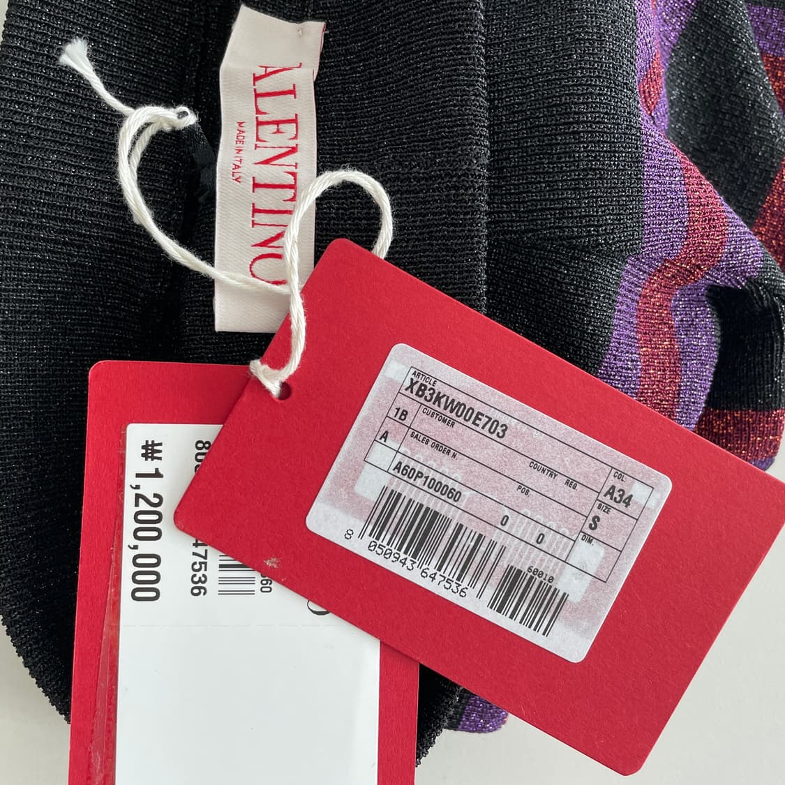 새상품 발렌티노 메탈릭 스트라이프 니트 숏 팬츠 상품이미지4