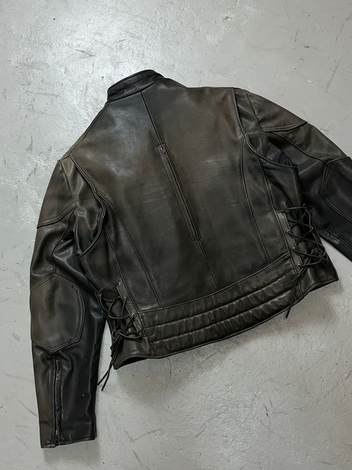 90's USA Made 크롭 레더 자켓 빈티지 라이더 자켓 상품이미지6