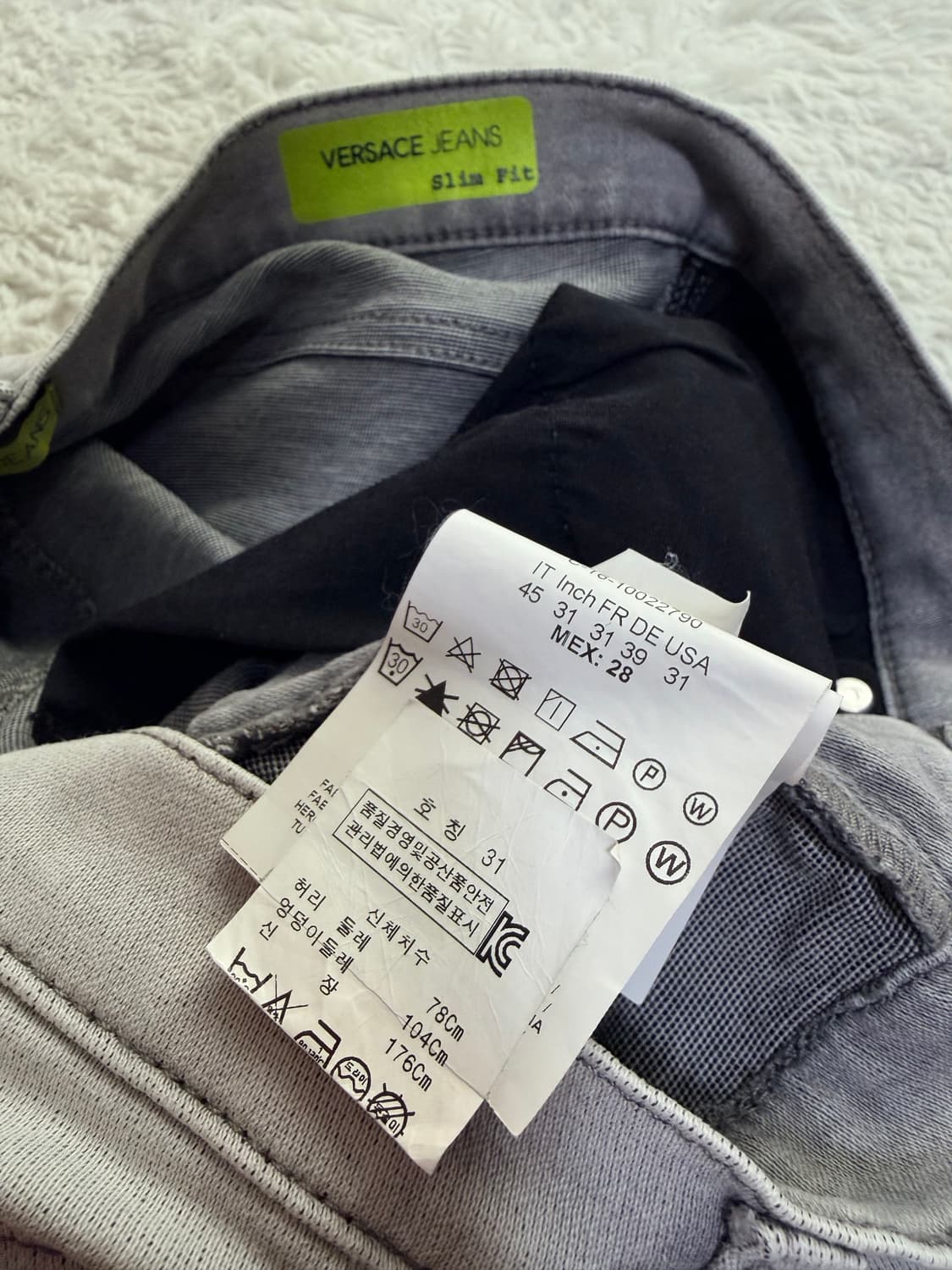 베르사체 진 슬림핏 청바지 회색 31사이즈 상품이미지7
