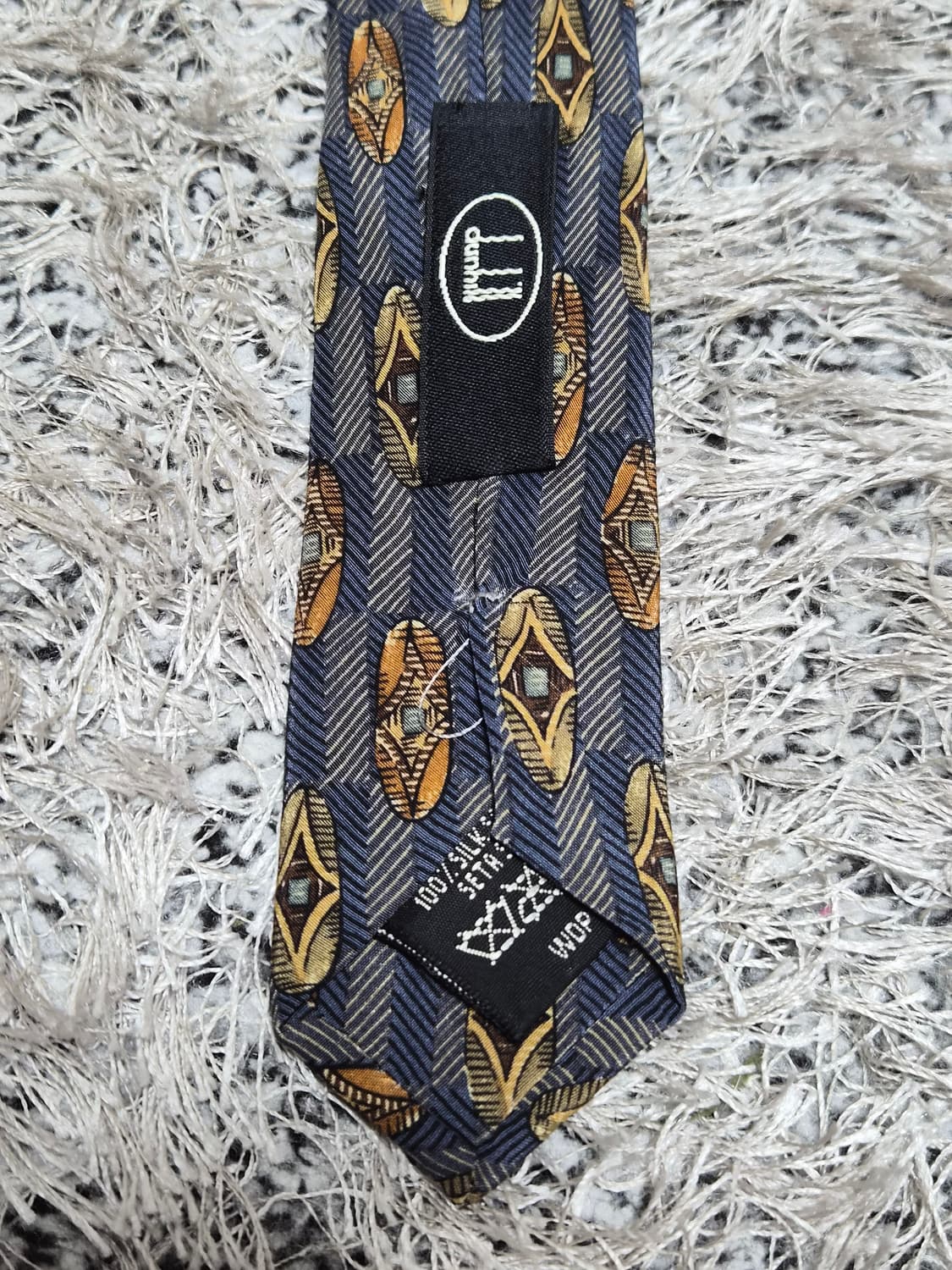 던힐Dunhill 인디언쉴드 패턴 넥타이 Free - N62 상품이미지8