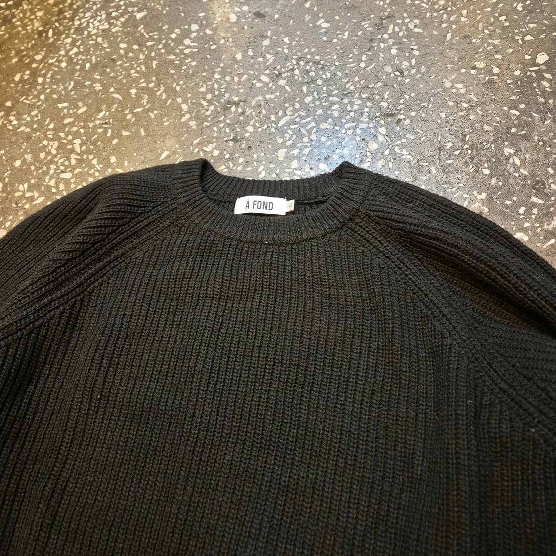 L 블랙 와플패턴 니트  상품이미지6