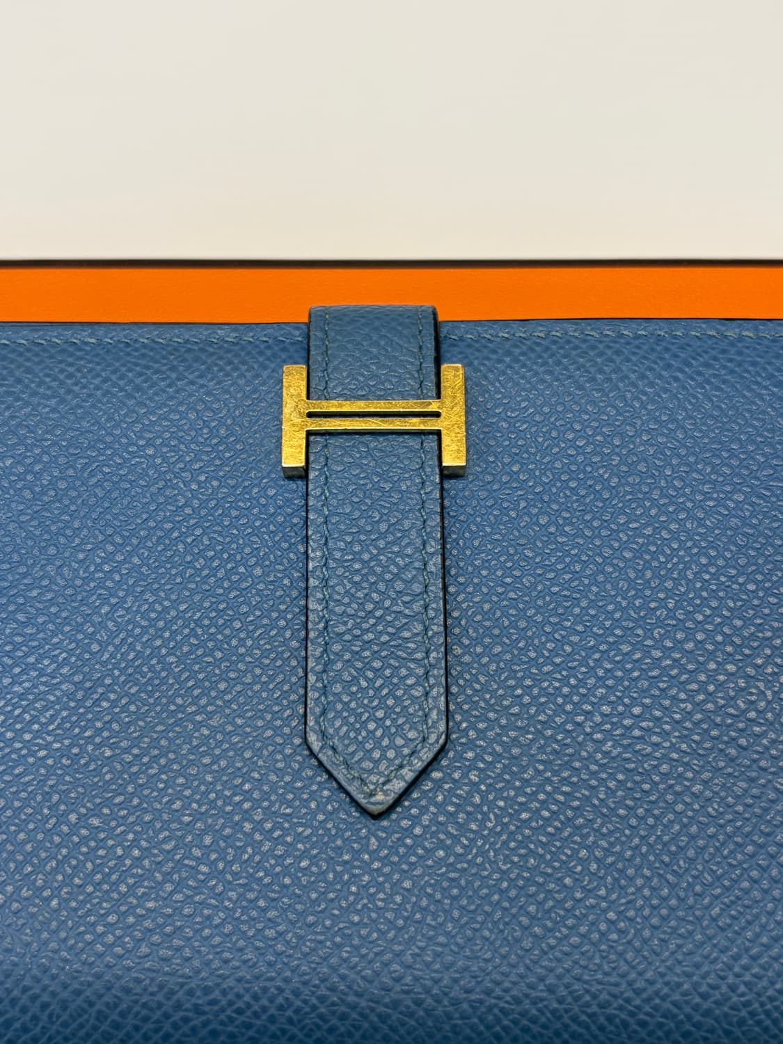 에르메스 베안 장지갑 아주르 금장 C각인 상품이미지4