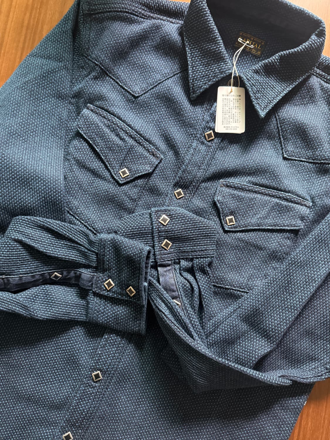 캐피탈 사시코 인디고 웨스턴 셔츠 상품이미지1