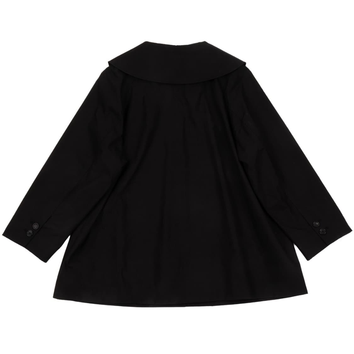 Flat Collar Car Coat (Black) 상품이미지5