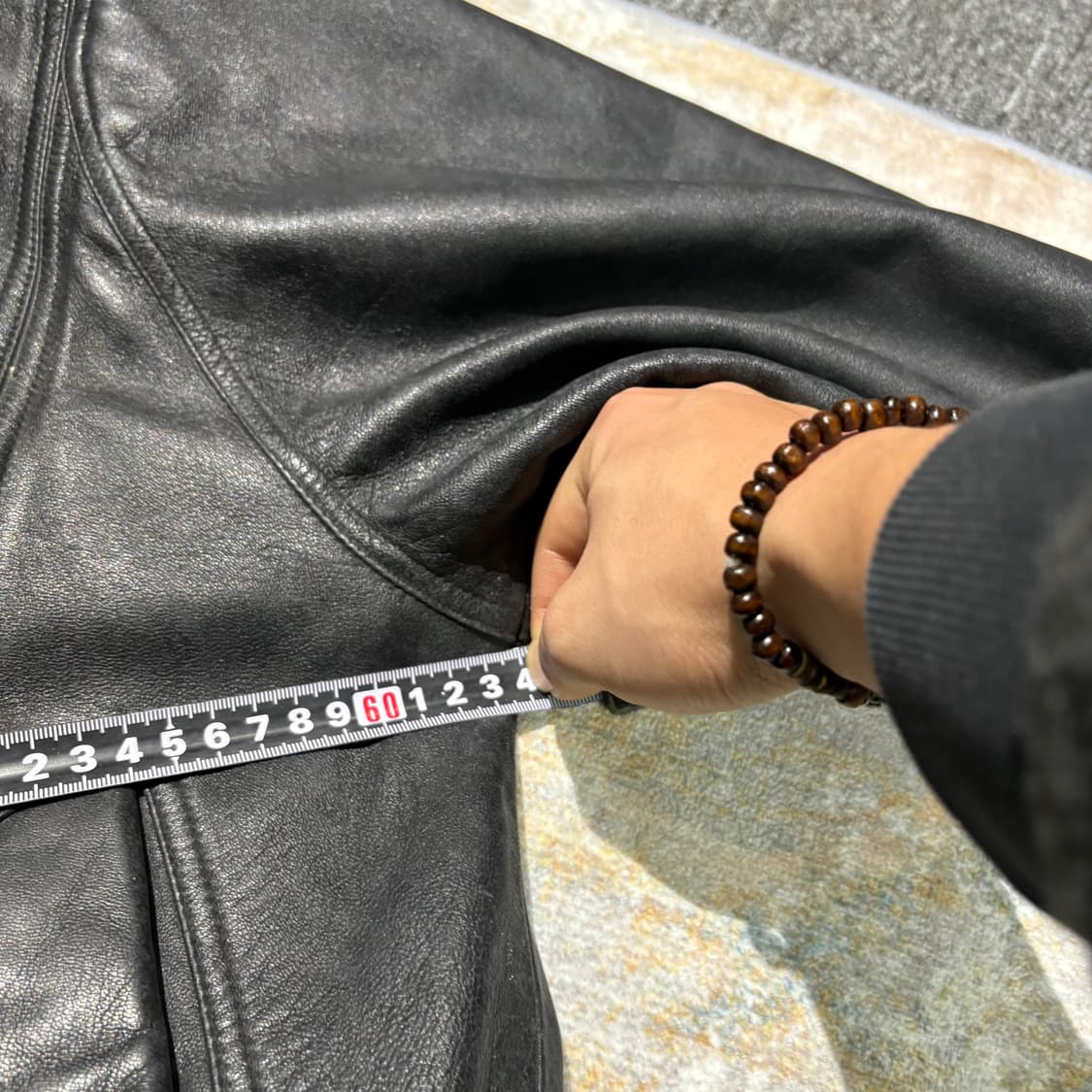 빈티지 양가죽 무스탕 봄버 레더자켓 상품이미지9