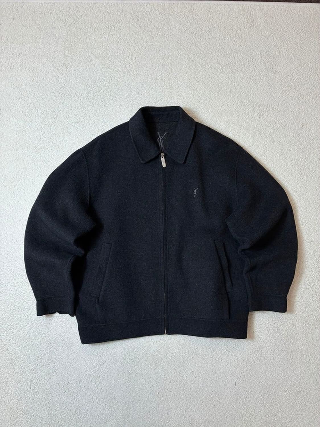 이브 생로랑 뿌르 옴므 로고 울 블루종 자켓 PN6897 상품이미지1