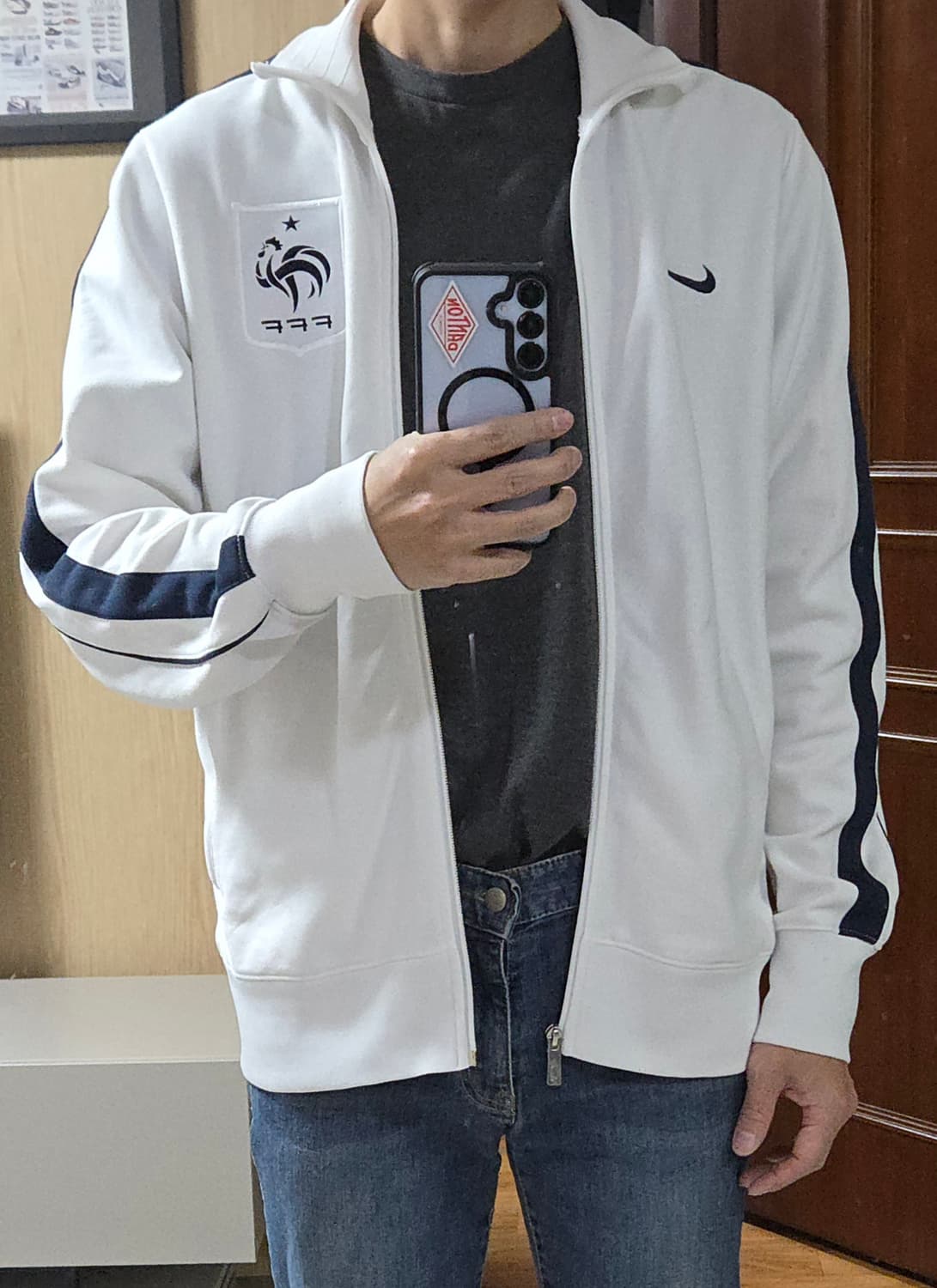 (착샷) 나이키 프랑스 국가대표 유니폼 트랙탑 져지 12-13 레트로  상품이미지10