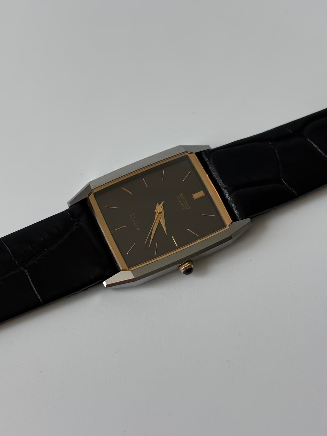 세이코 1980년대 Dolce 블랙 탱크 쿼츠 남성 상품이미지3