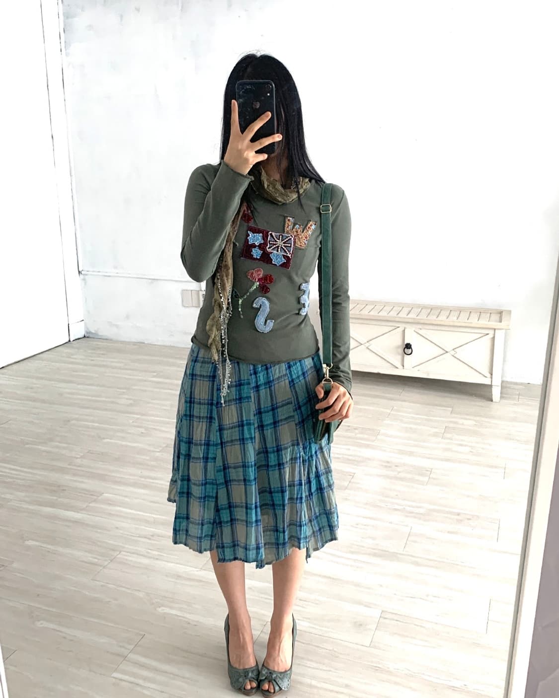 Khaki Fairy Lace Scarf 상품이미지8