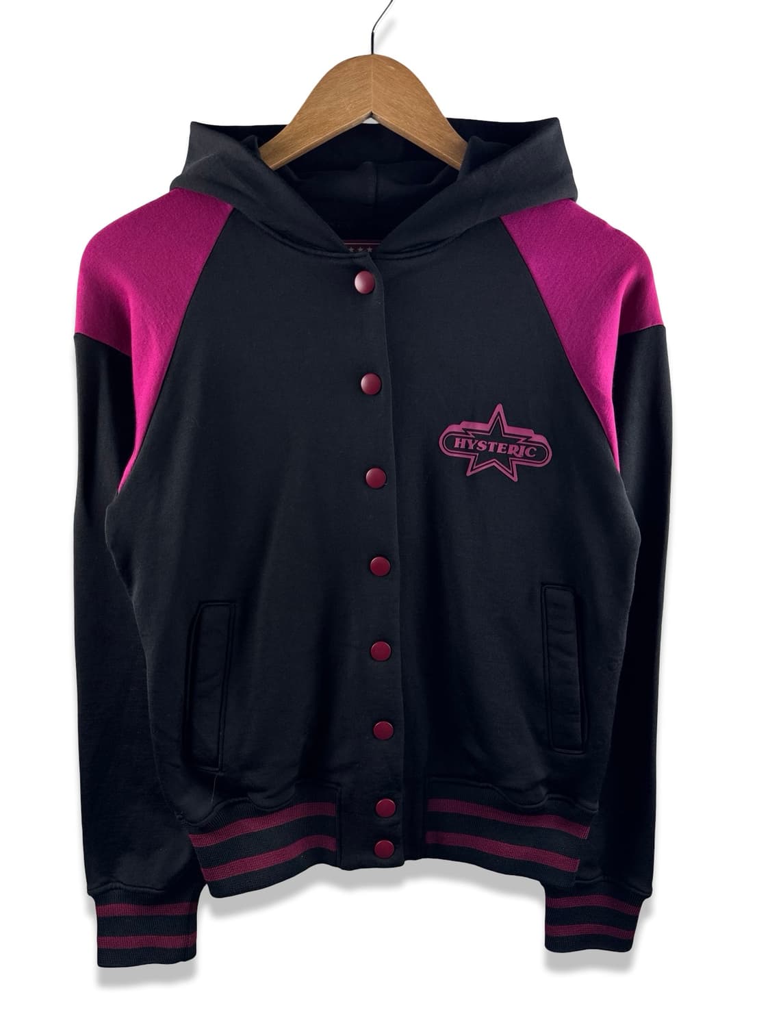 히스테릭글래머 블랙 핑크 후드 스타디움자켓2533 상품이미지2