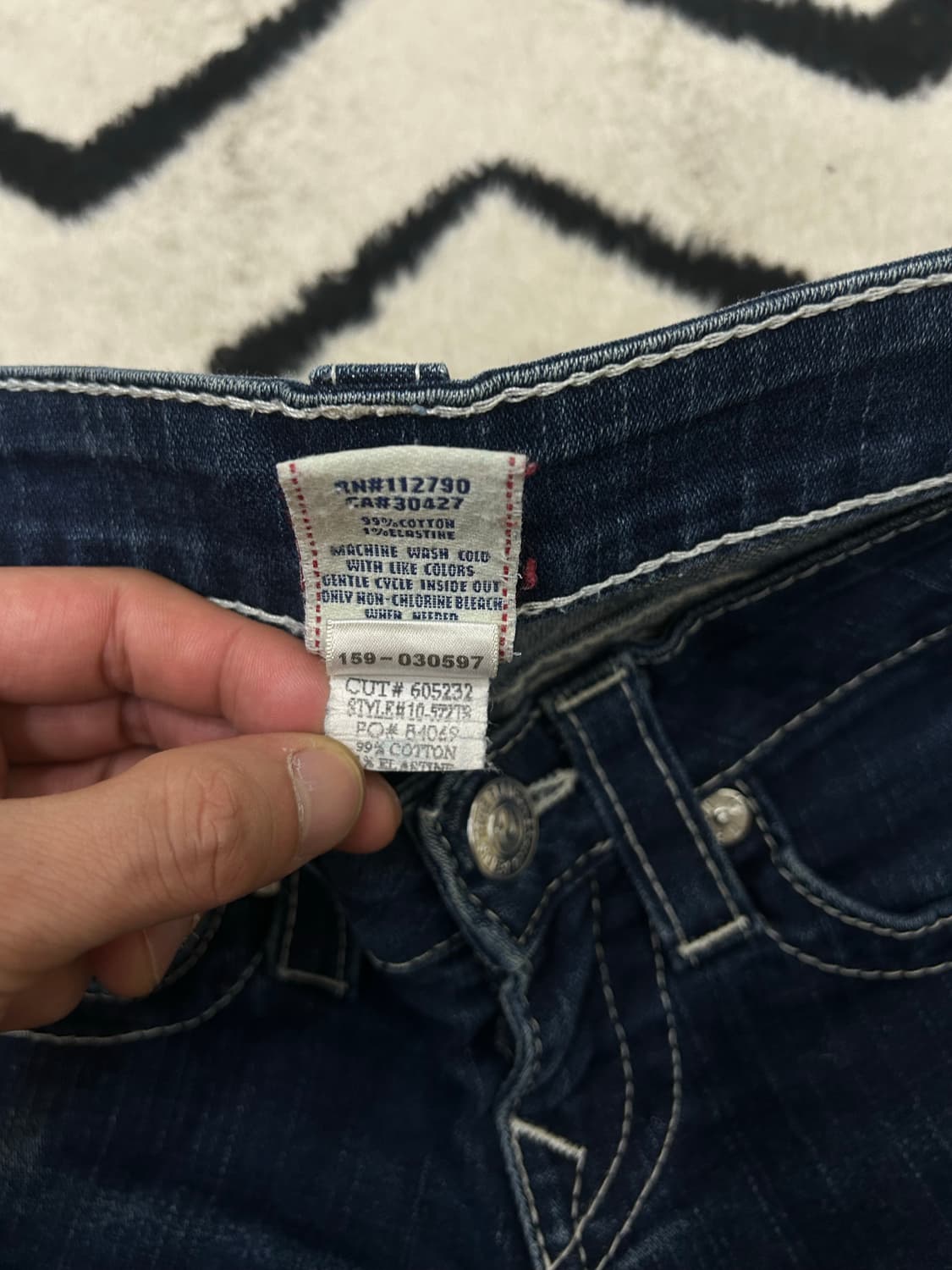 [24]트루릴리젼 빌리 데님팬츠/진청/스판 상품이미지5