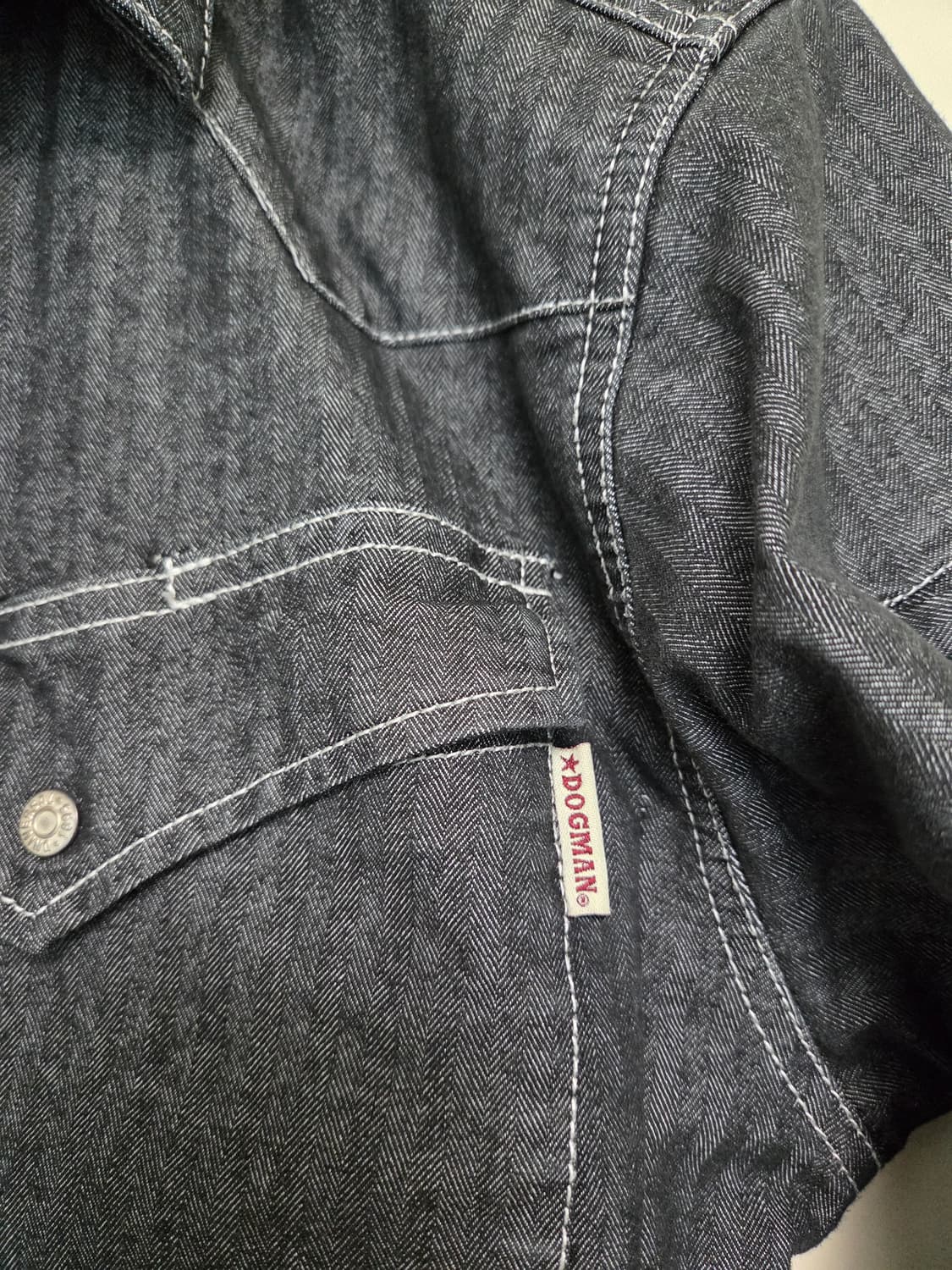 도그맨 흑청 웨스턴 셔츠 상품이미지3