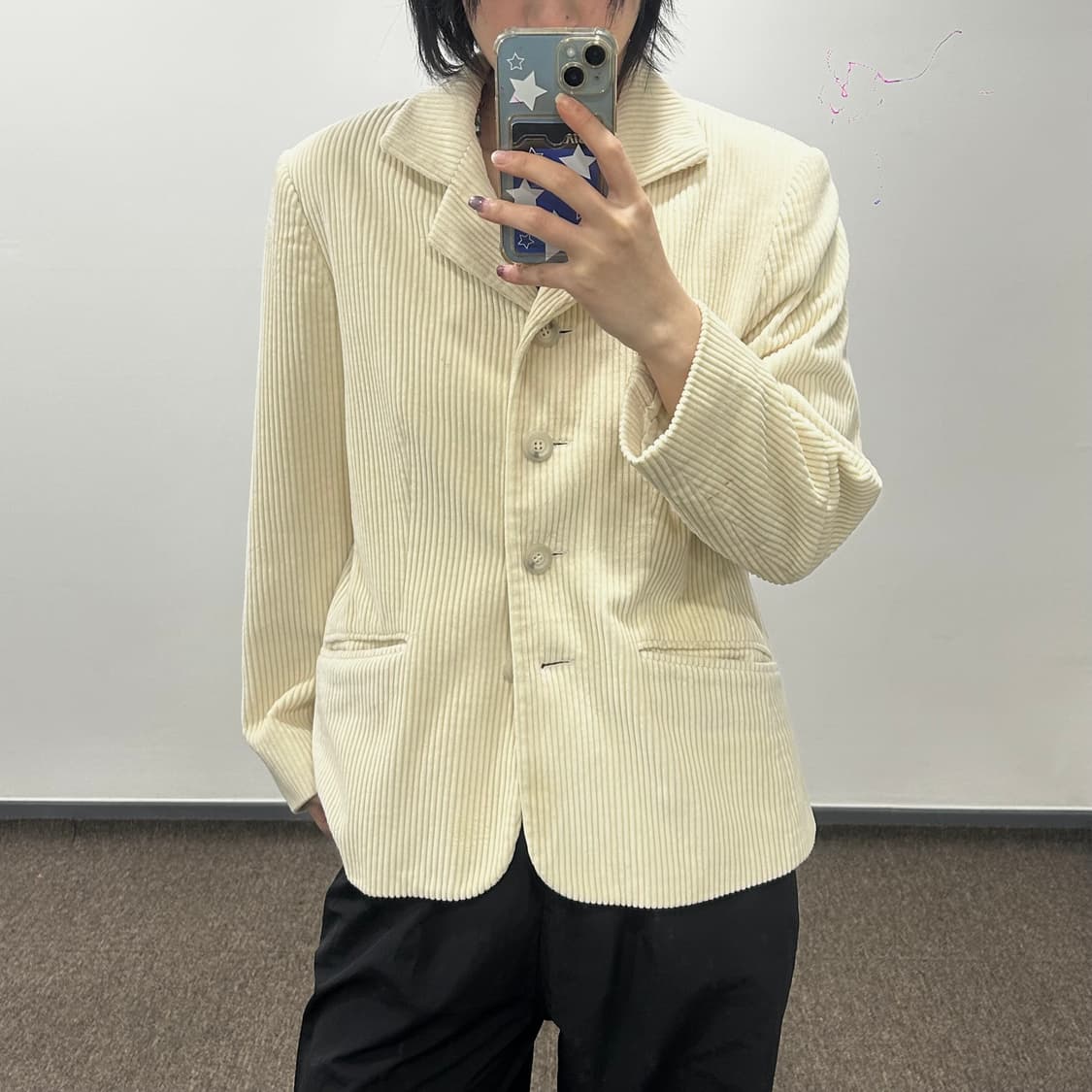 Maxmara 막스마라 코듀로이 아이보리 자켓   상품이미지2