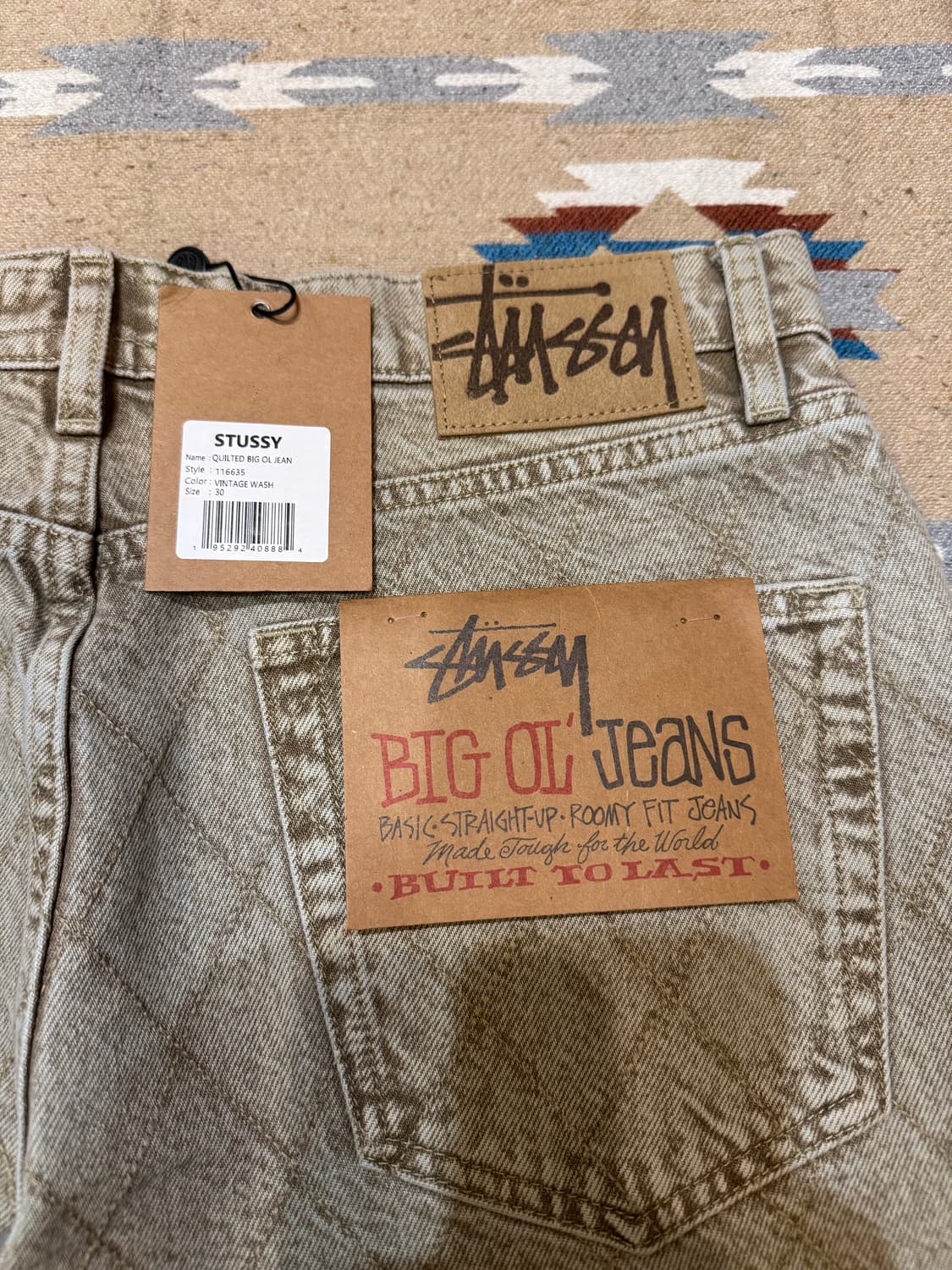 [30] 스투시 퀼티드 데님 빅 올 진 빈티지 워시 상품이미지3