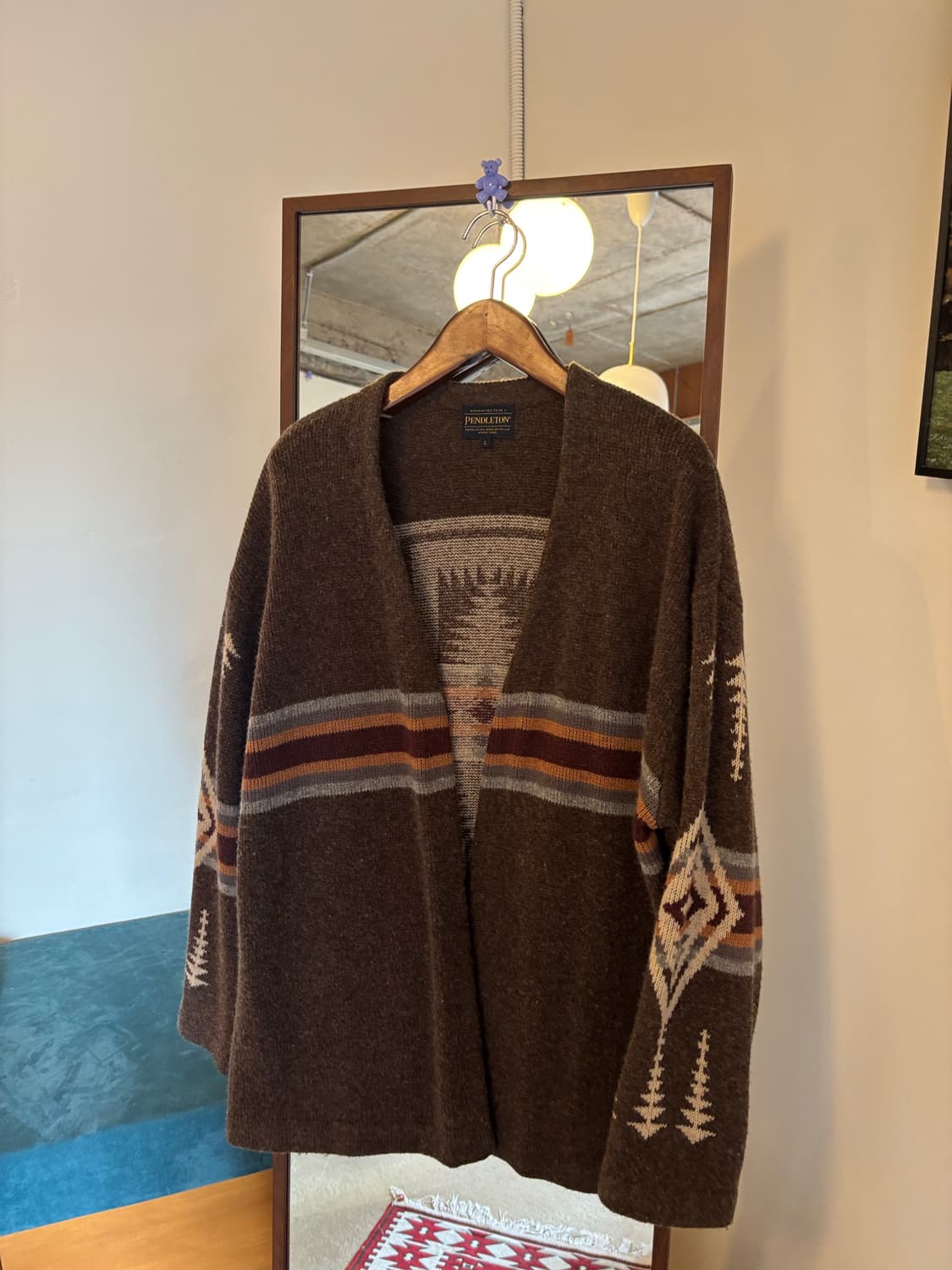 펜들턴 브라운 나바호패턴 가디건 L 상품이미지2