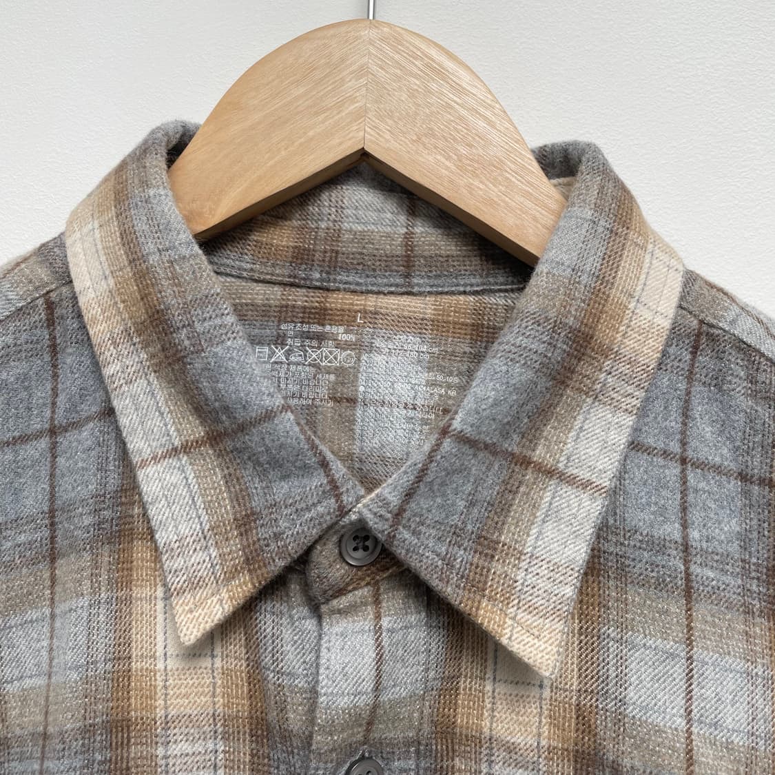 [muji] 무인양품 플란넬 체크셔츠 / 오라리 셔츠 상품이미지4
