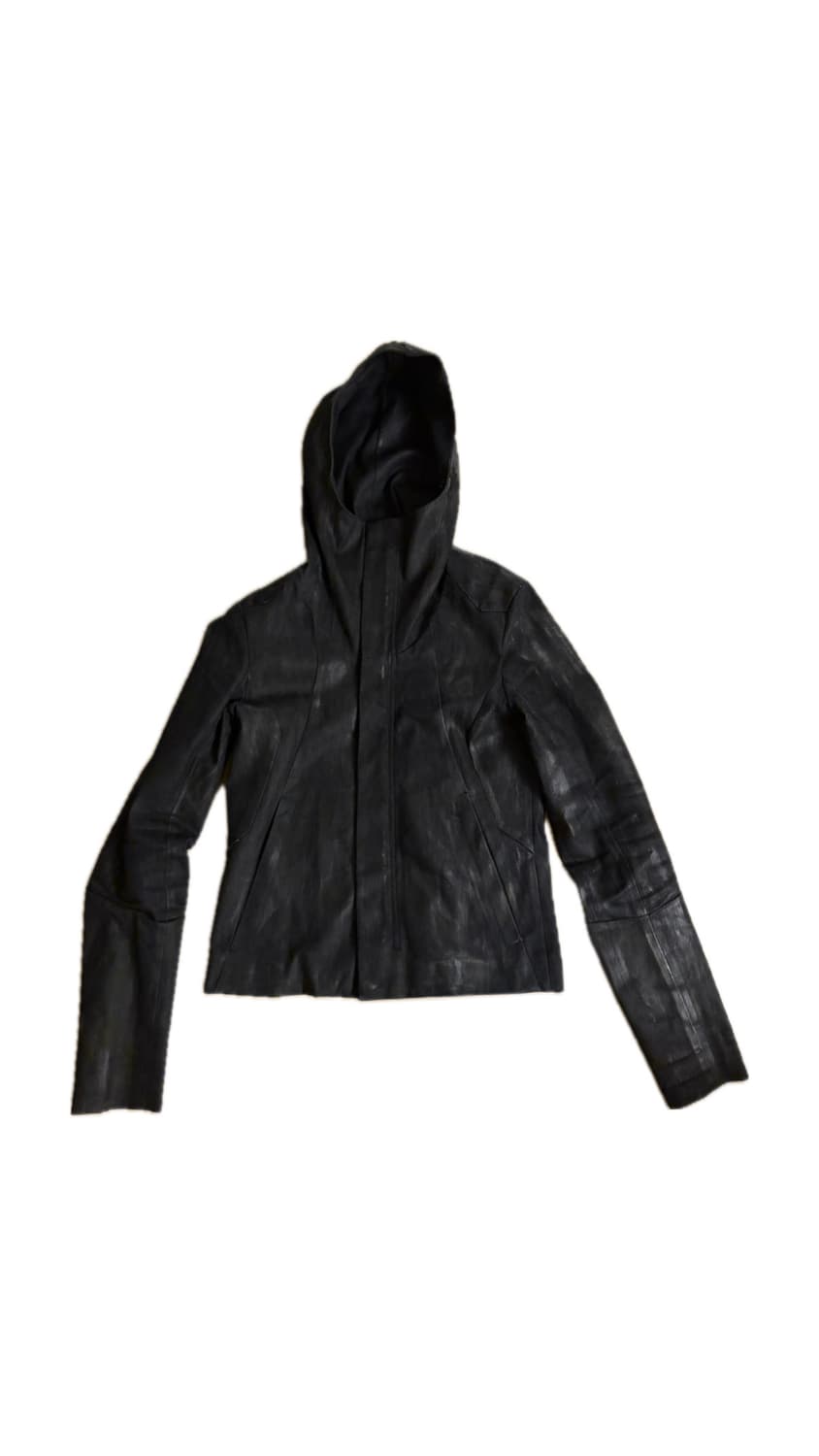 Vintage High Neck Wax Coating Zip-Up 상품이미지1