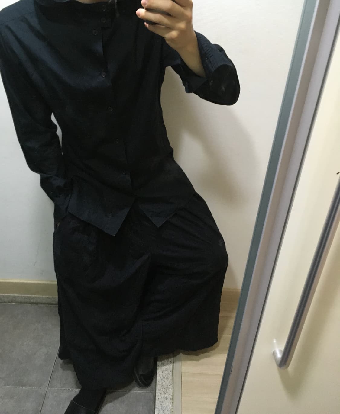 요지 야마모토 하카마 주름 오버핏 사루엘 배기 팬츠 상품이미지1
