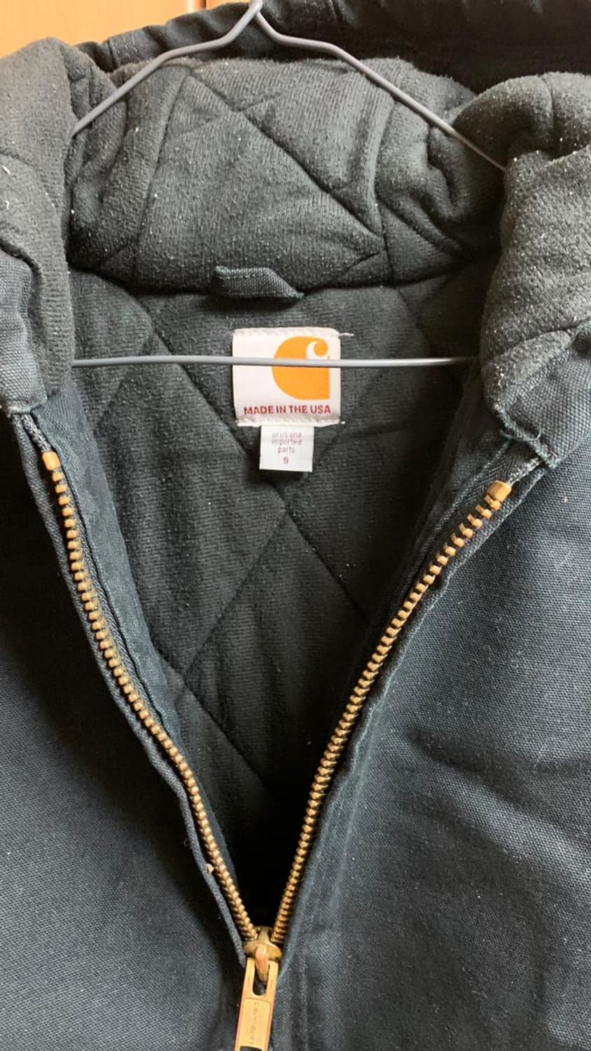 칼하트 블랙 후드 워크 자켓 상품이미지5