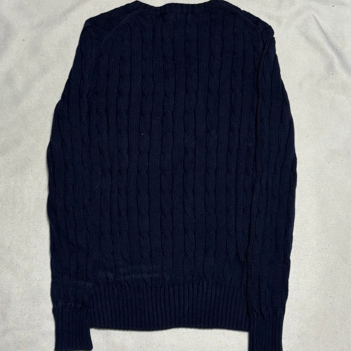 🫶🏻 폴로랄프로렌 여성용 네이비 브이넥 케이블 니트 🫶🏻   상품이미지3