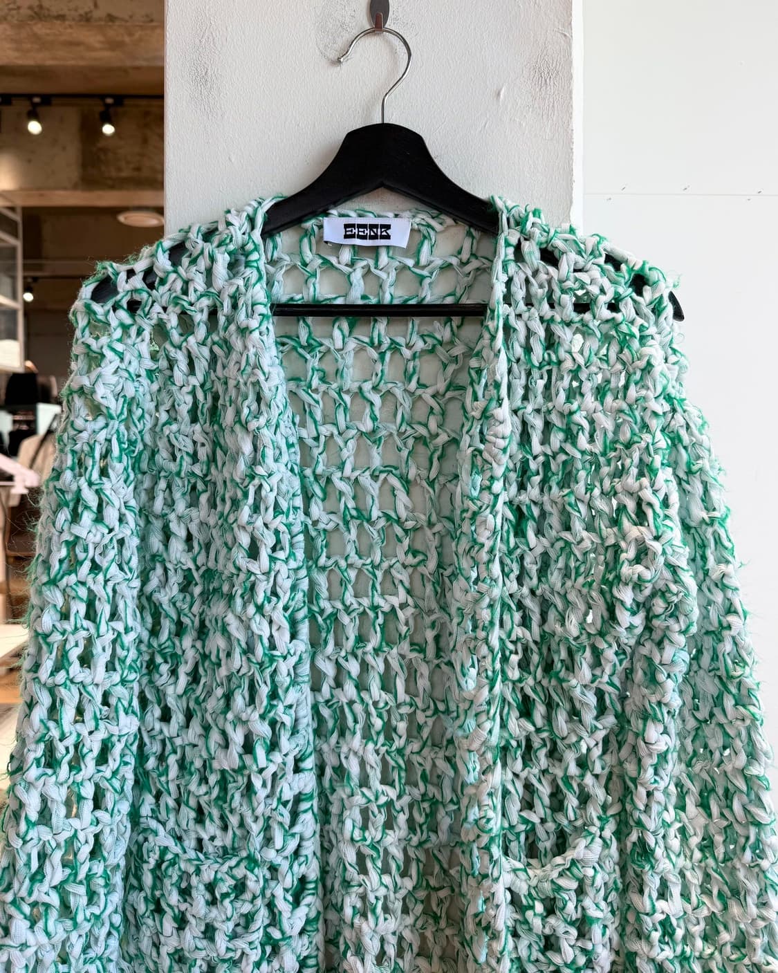 잉크 그린 크로셰 니트 가디건  상품이미지3