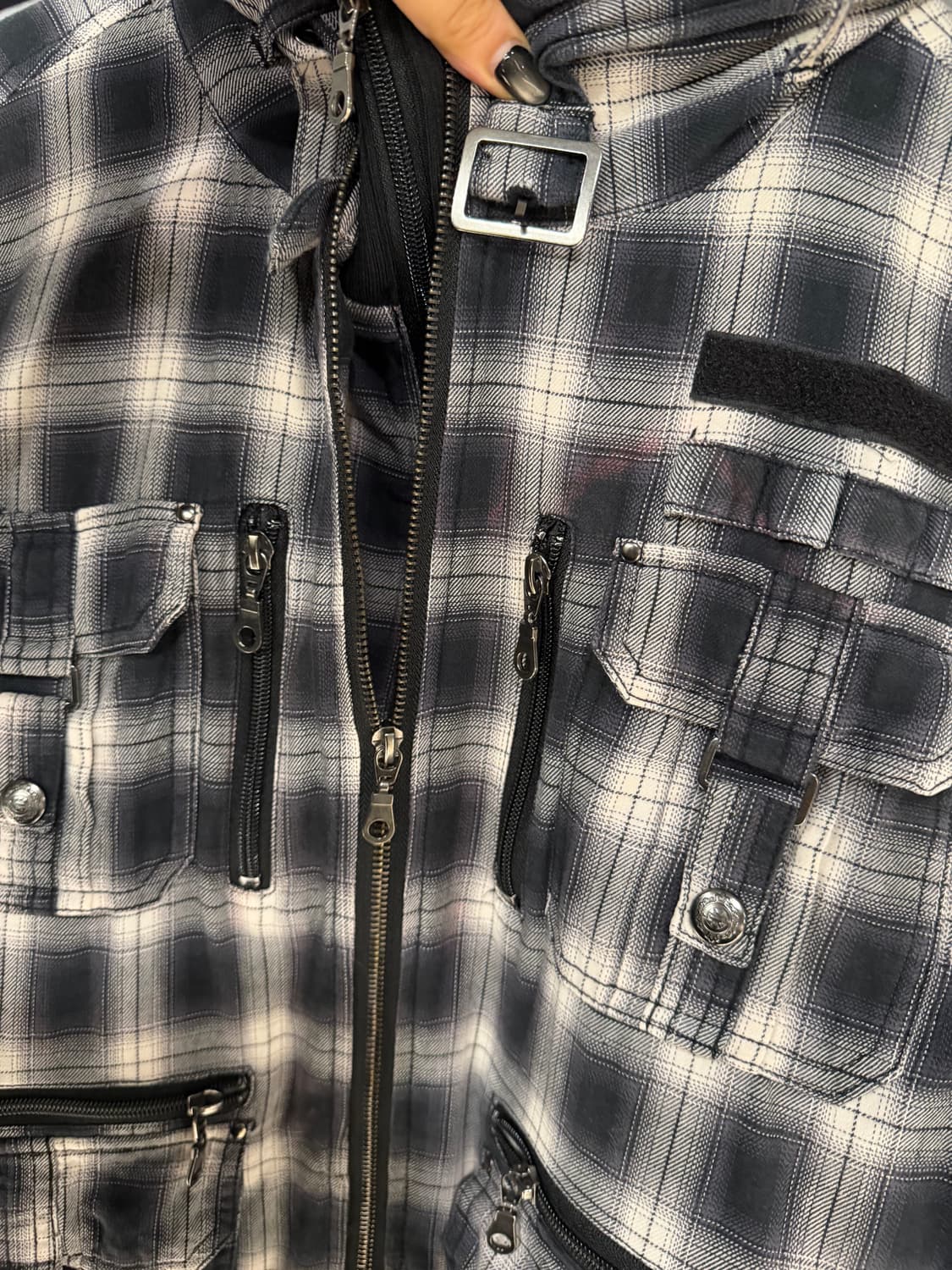 neck buckle multi pocket layered jk 상품이미지8