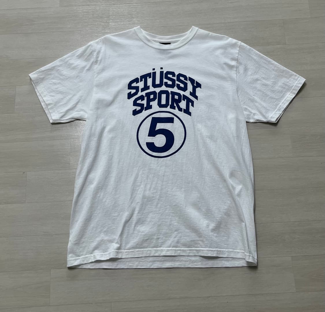 스투시 5 스포츠 티셔츠 화이트 M 상품이미지2