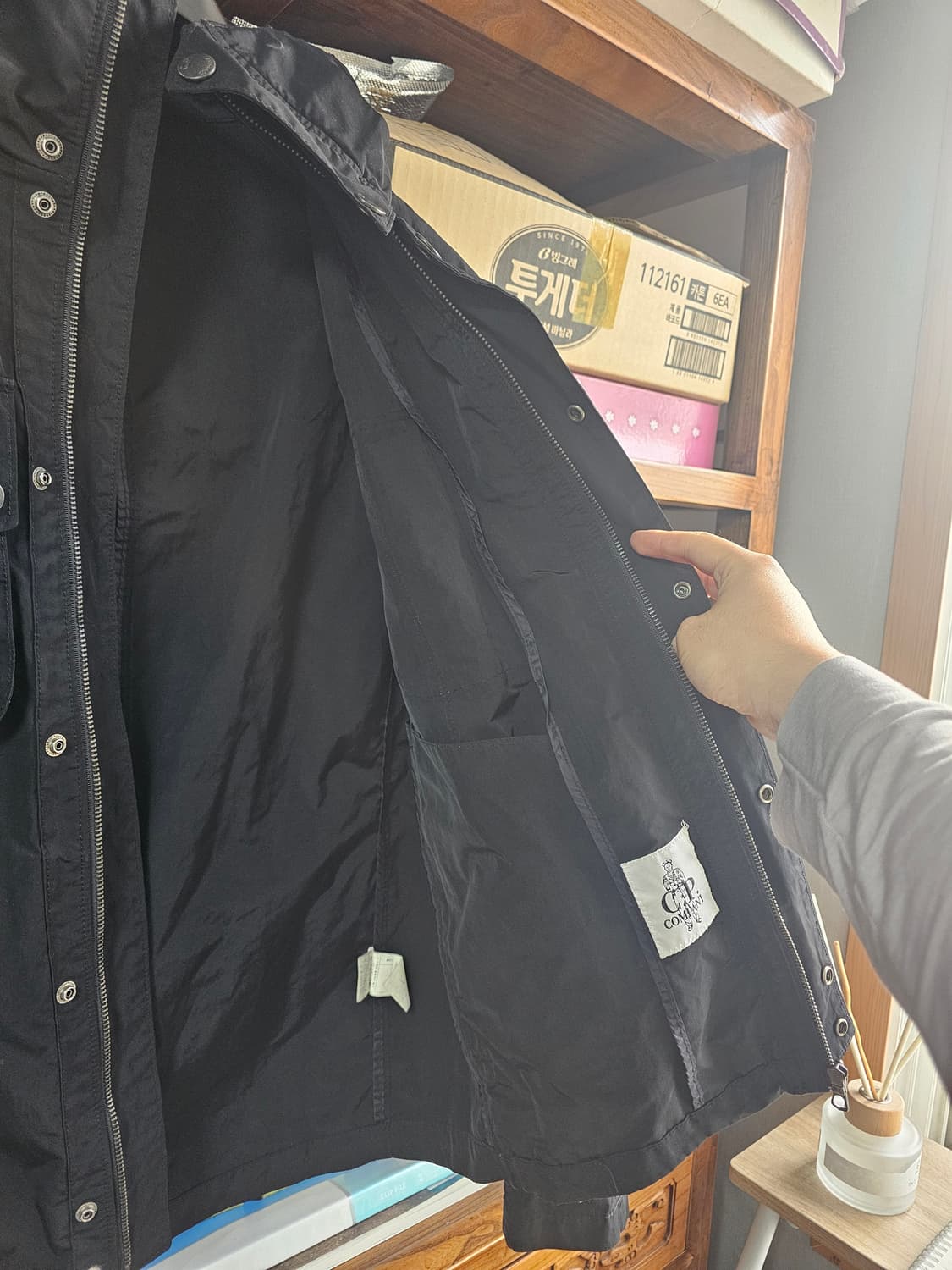 원가 70만 씨피 CP컴퍼니 블랙 야상형 나일론 자켓 팔아요 상품이미지5